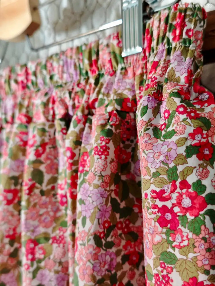 Gonna in cotone a fiori con balze (Ref. 314) gonna donna