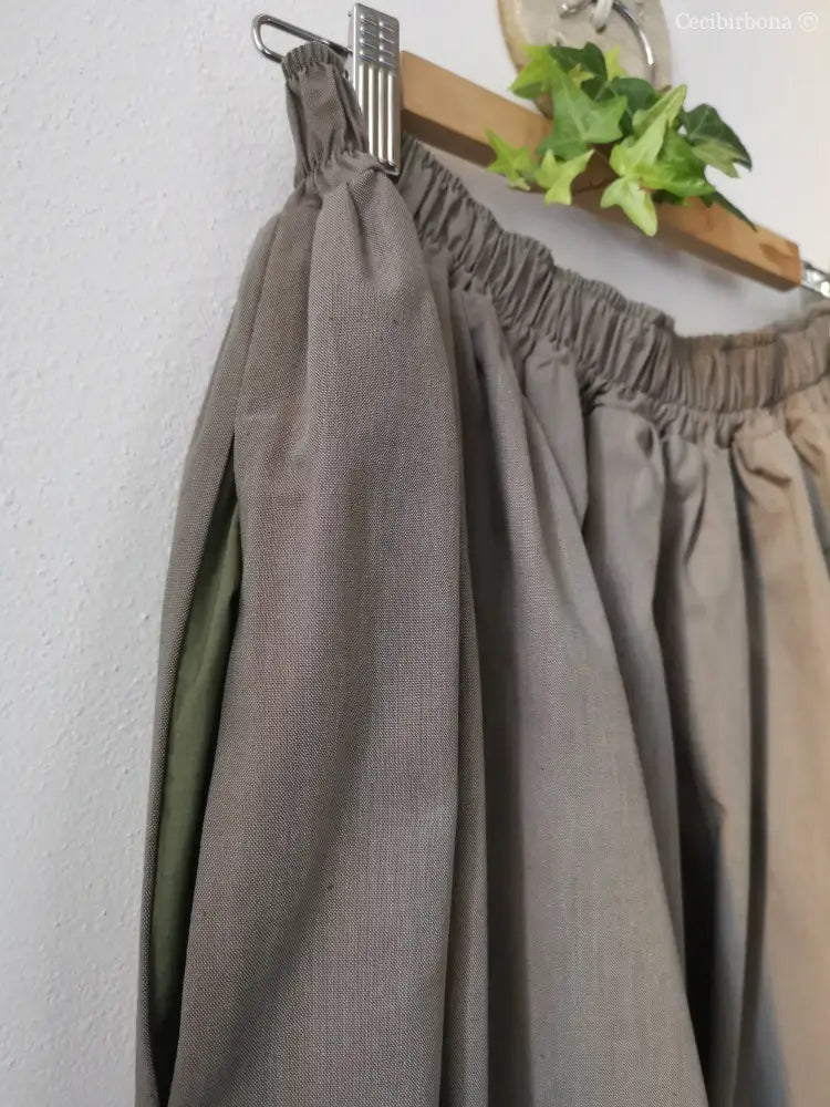 Gonna in cotone vintage con cinturino elastico e tasche (Ref. 103) gonna donna