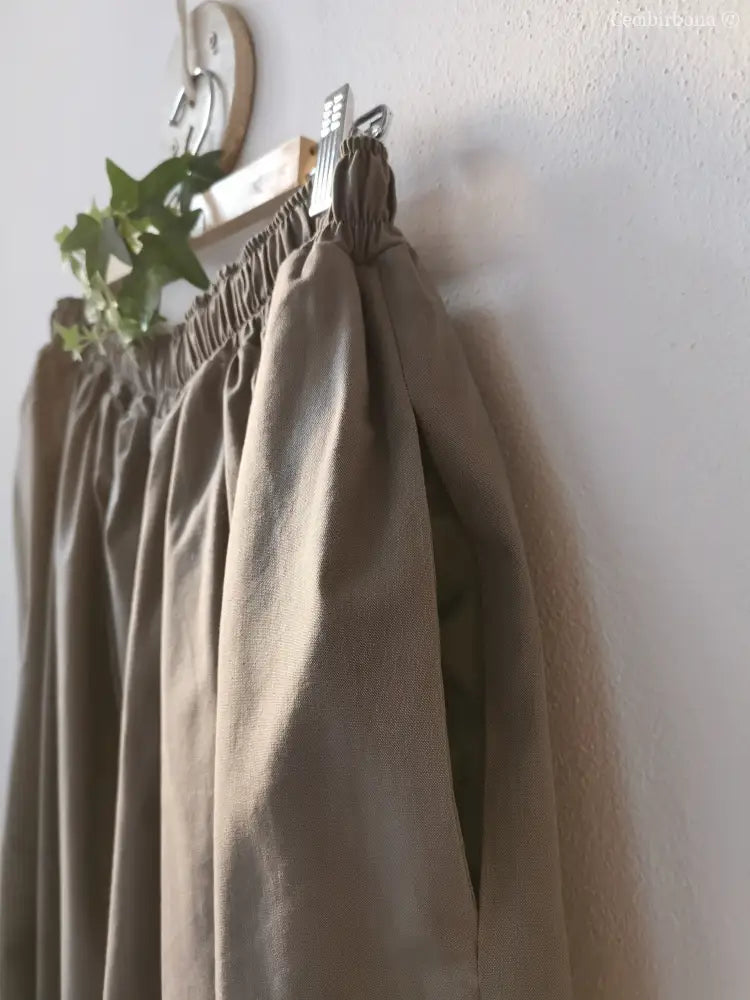 Gonna in cotone vintage con cinturino elastico e tasche (Ref. 103) gonna donna