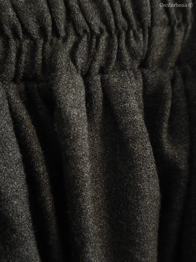 Gonna in lana grigia con elastico (Ref. 389) Gonna in lana