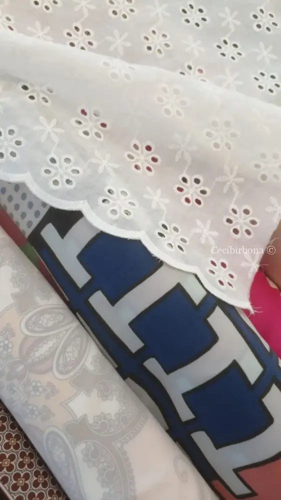 Gonna in sangallo di cotone con cinturino elastico per Cristina e Sabrina gonna donna