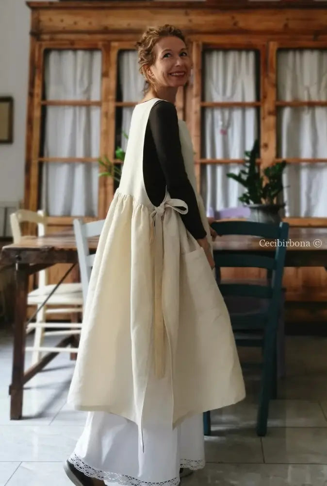 Gonna lunga in tessuto vintage con pizzo (Ref. 59) gonna donna