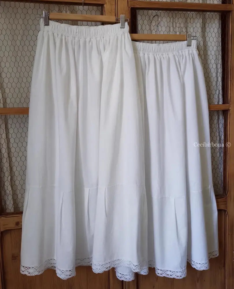 Gonna lunga in tessuto vintage con pizzo (Ref. 59) gonna donna