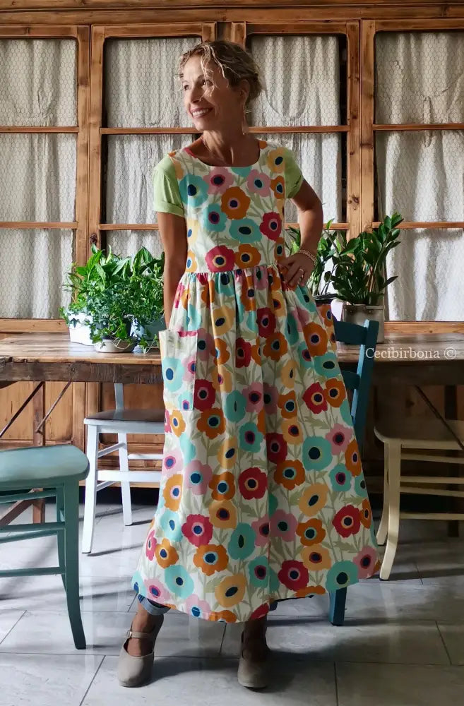 Grembiule a fiori colorati (Ref. 328) grembiule donna tessuti moderni