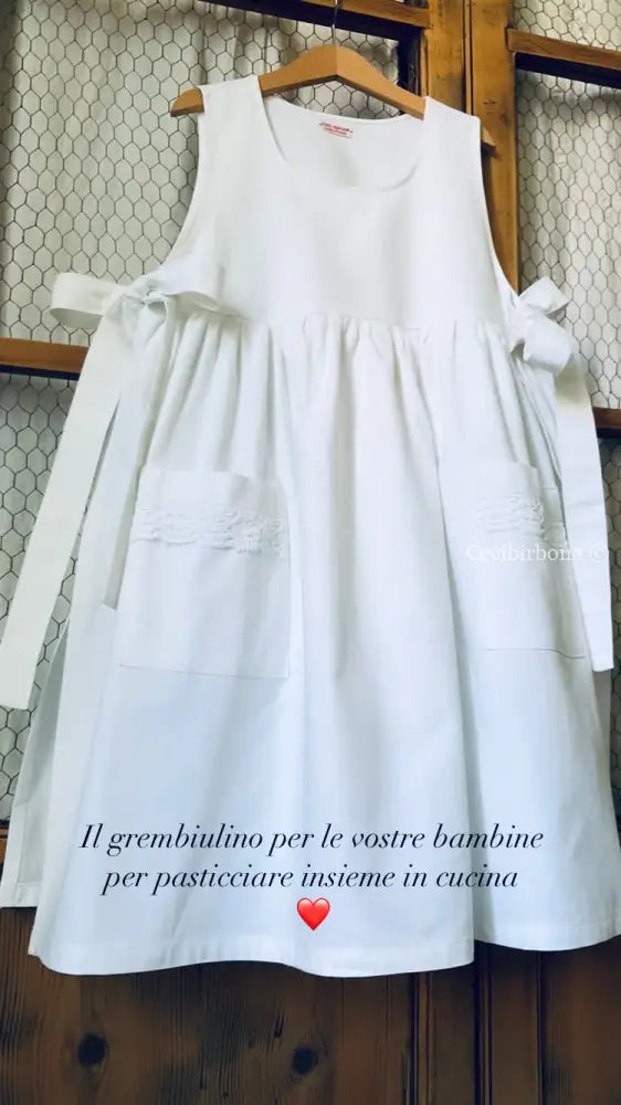 Grembiule bambina da cucina in tessuto vintage (Ref. 304) Grembiule bimba