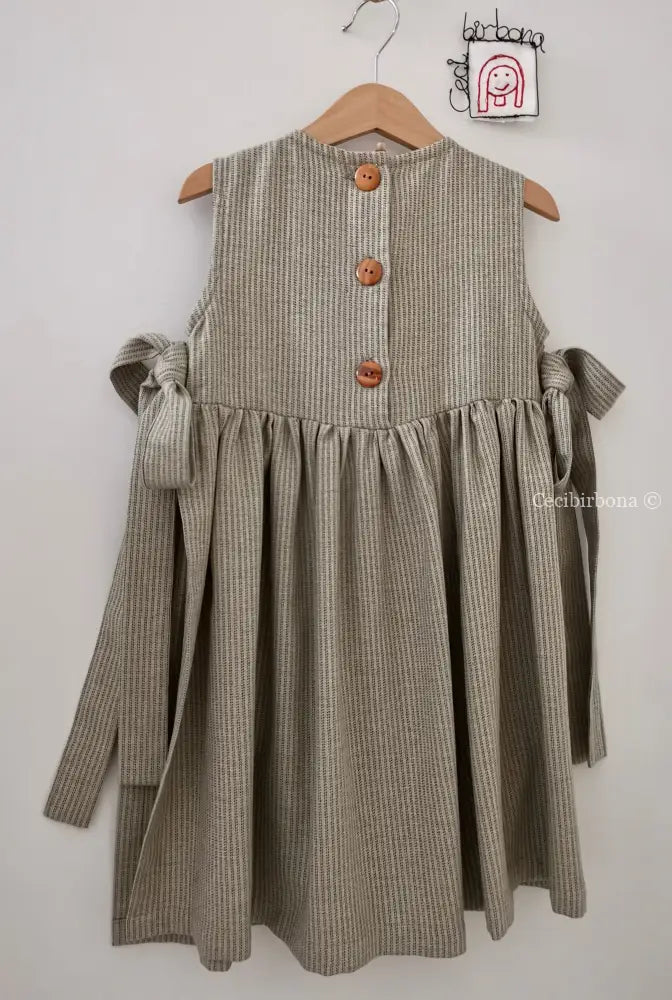 Grembiule bimba senza maniche abito bimba