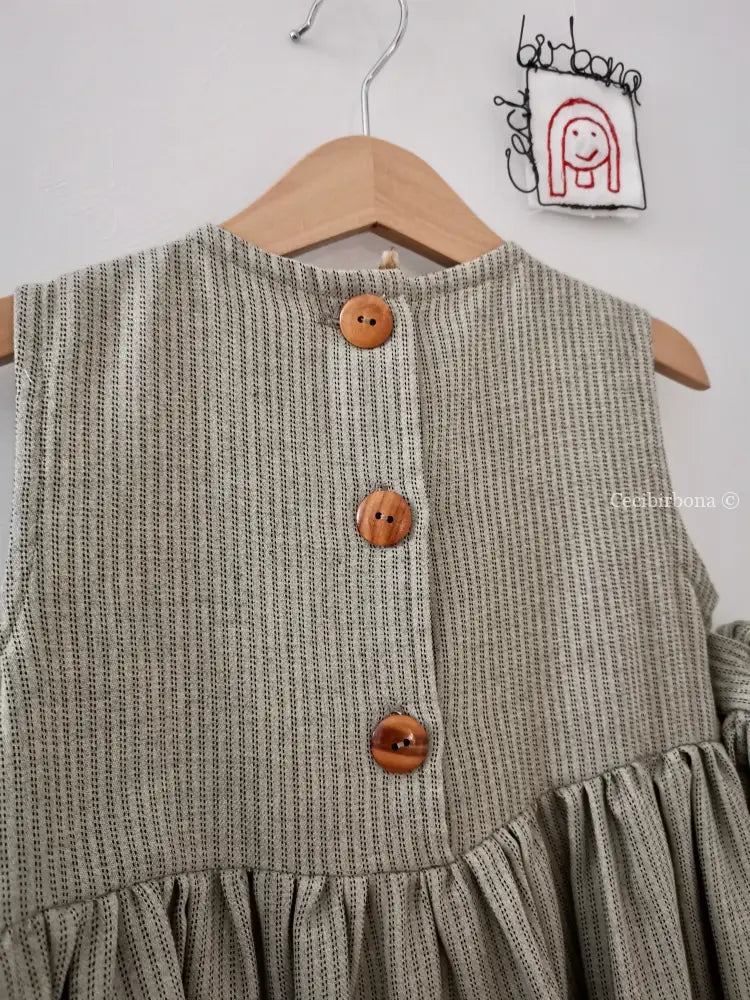 Grembiule bimba senza maniche abito bimba