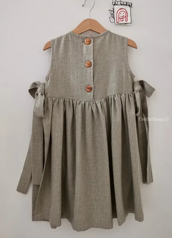 Grembiule bimba senza maniche abito bimba