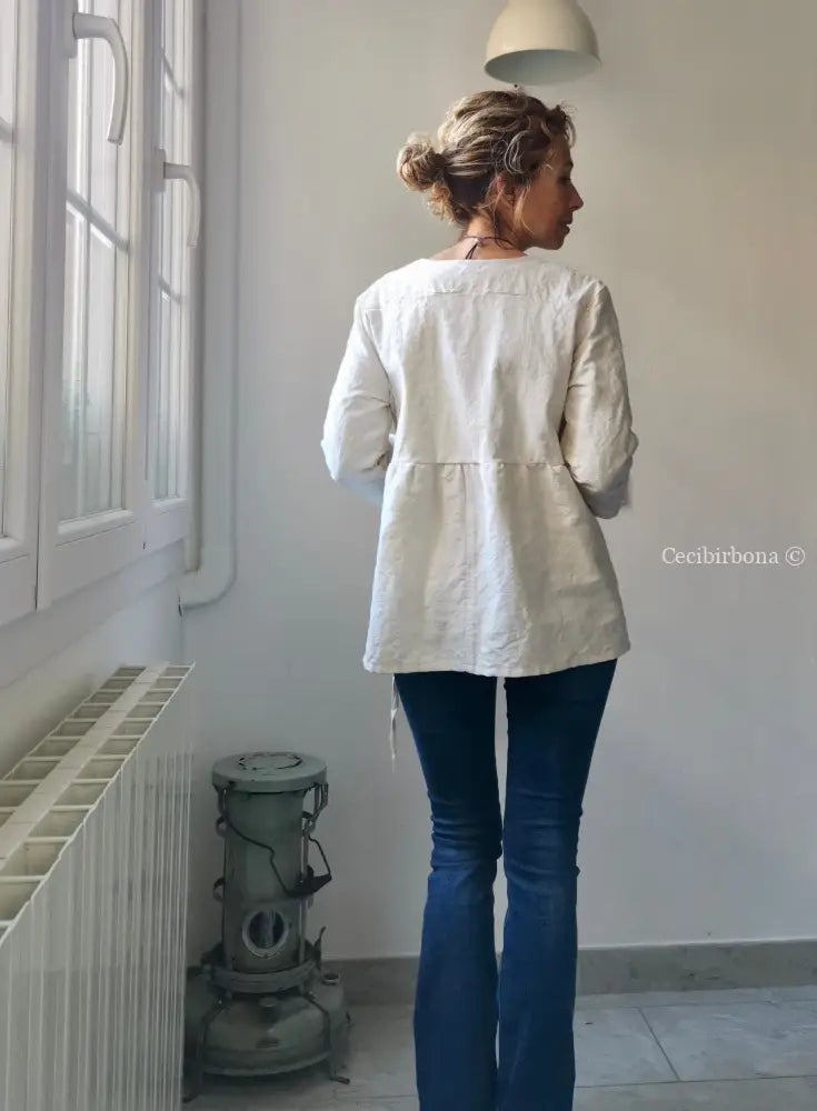 Grembiule corto incrociato grembiule donna tessuti antichi