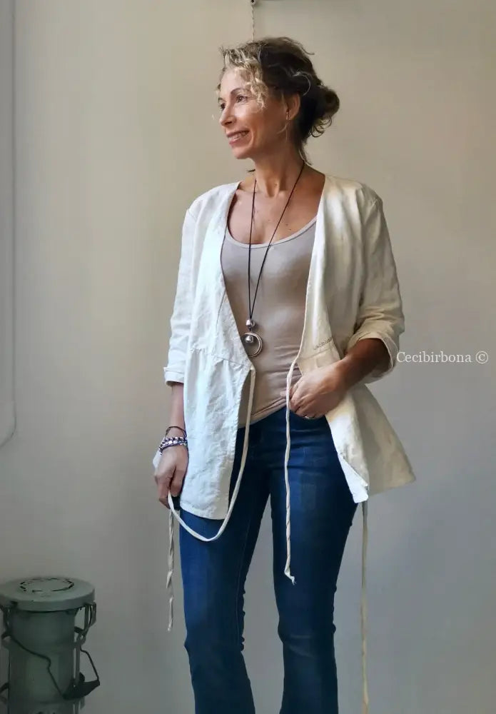 Grembiule corto incrociato grembiule donna tessuti antichi