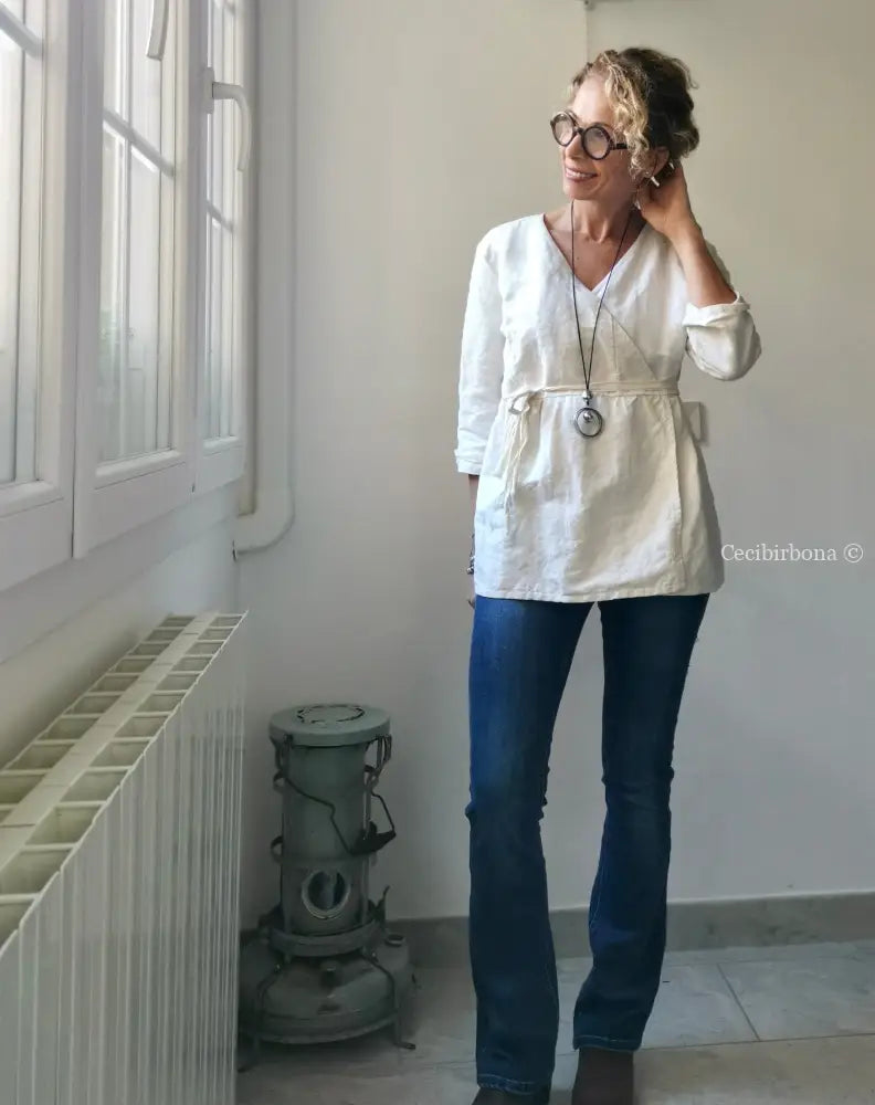 Grembiule corto incrociato grembiule donna tessuti antichi