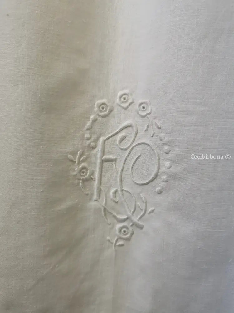 Grembiule da cucina in cotone con monogramma EC e bordo in pizzo con nastro giallo (Ref. 135) grembiule donna tessuti