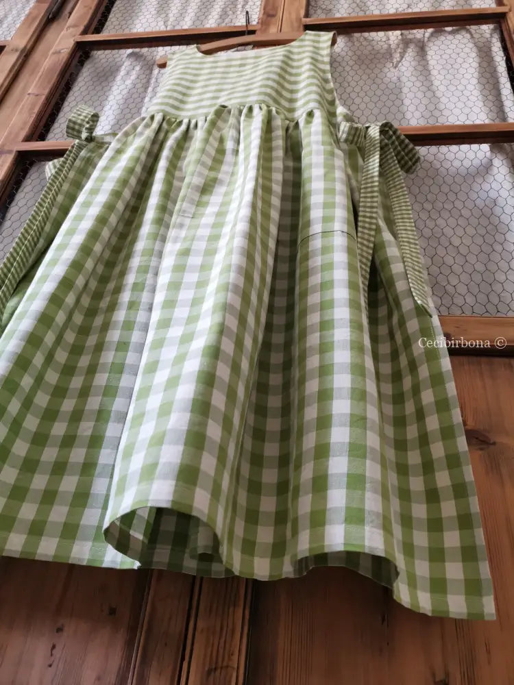 Grembiule da cucina per donna in cotone a quadri verde menta (Ref. 47) grembiule donna tessuti moderni