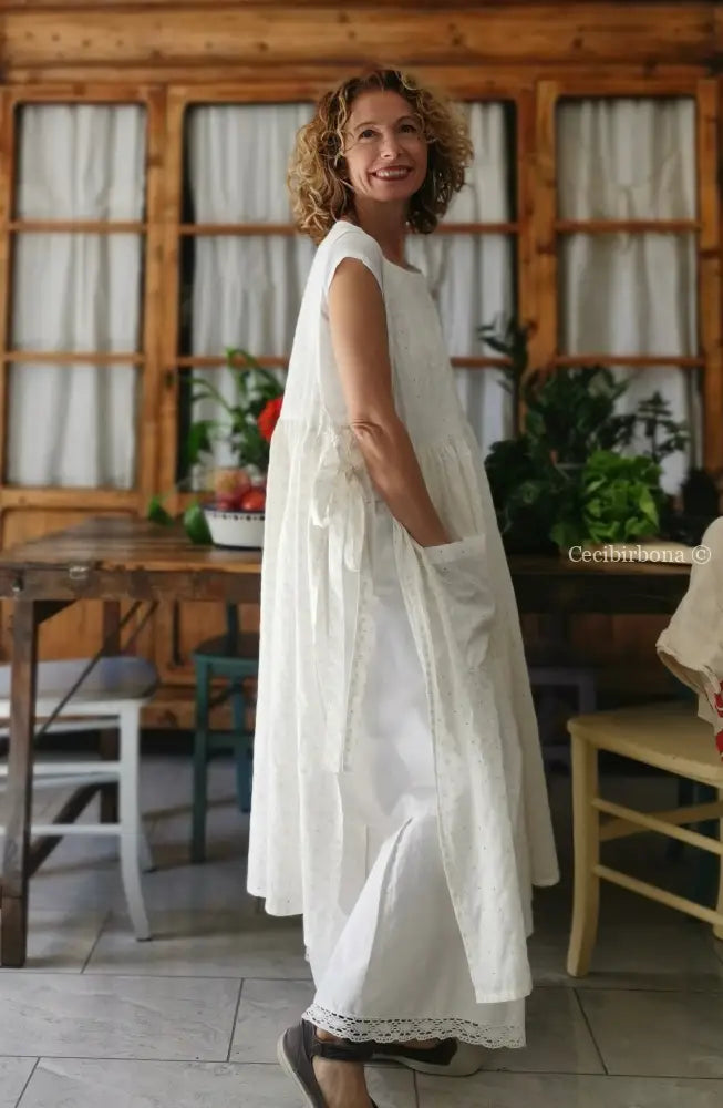 Grembiule da cucina per donna in sangallo di cotone (Ref. 60) grembiule donna tessuti moderni