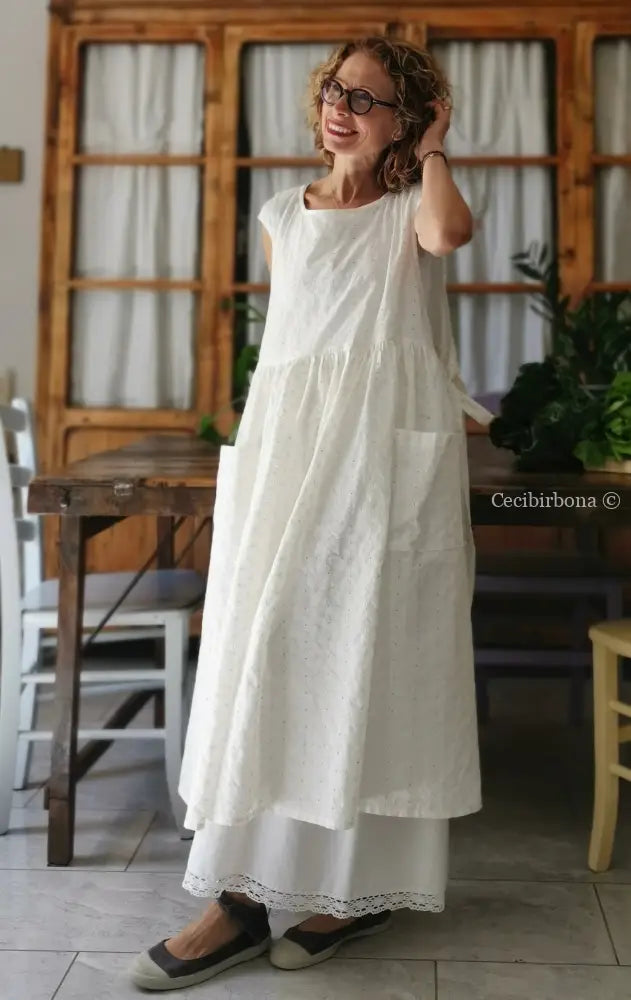 Grembiule da cucina per donna in sangallo di cotone (Ref. 60) grembiule donna tessuti moderni