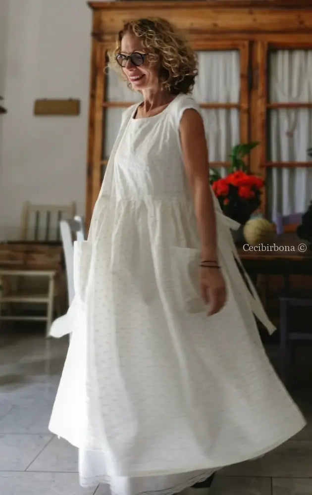 Grembiule da cucina per donna in sangallo di cotone (Ref. 60) grembiule donna tessuti moderni