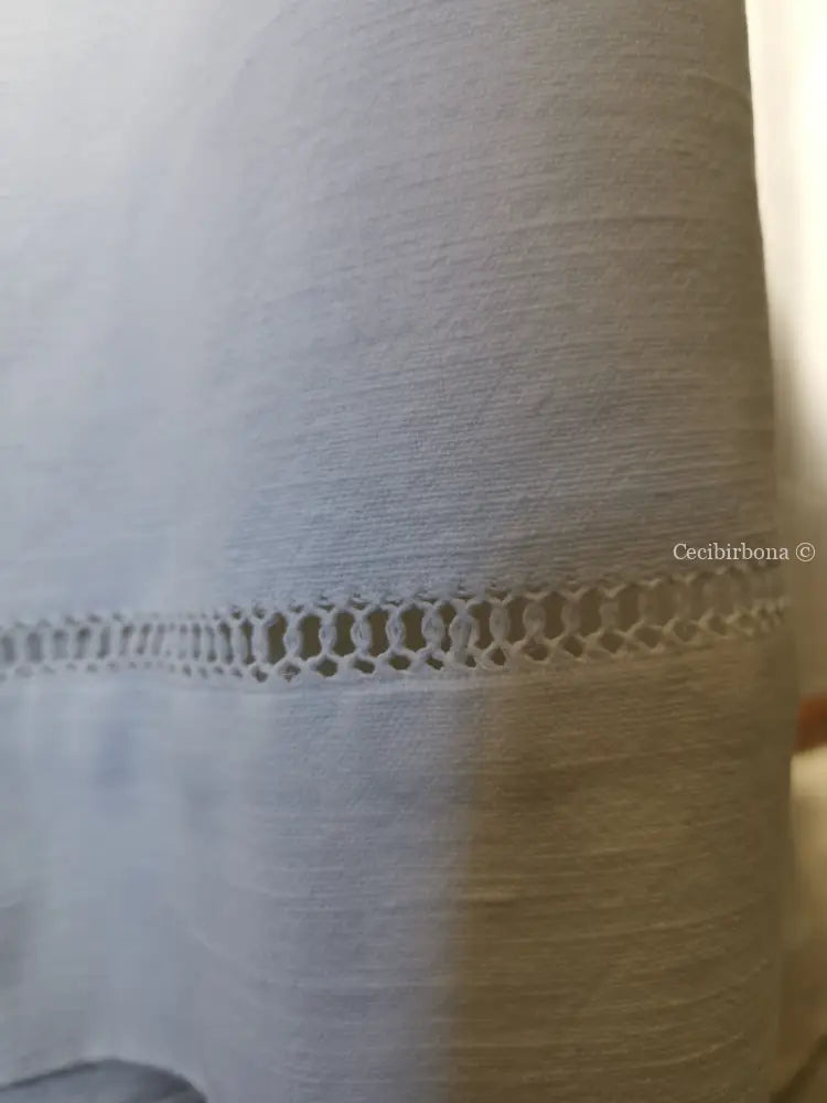 Grembiule in cotone antico con monogramma GR e sfilatura (Ref. 136) grembiule donna tessuti antichi