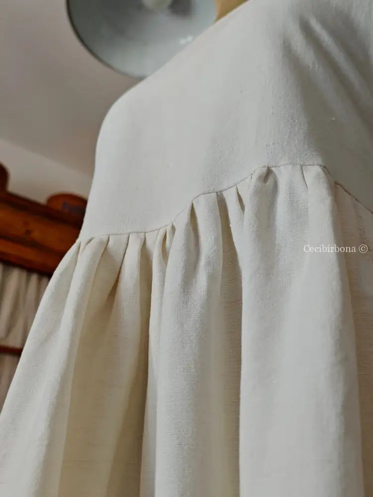 Grembiule in cotone con bordo all’uncinetto (Ref.220) grembiule donna in tessuto antico