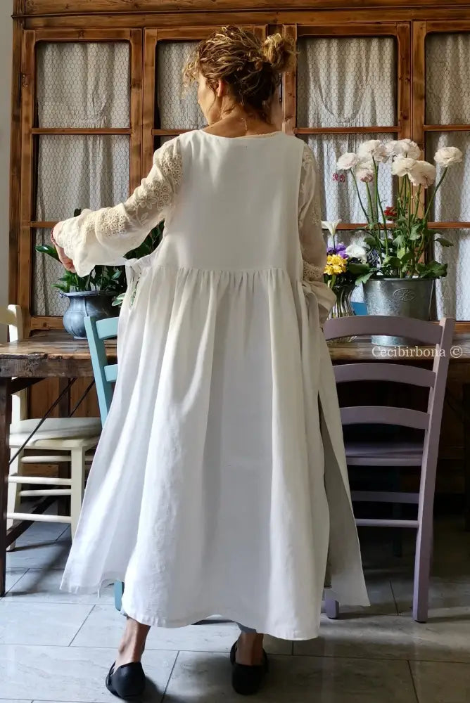 Grembiule in cotone con monogramma C (Ref. 158) grembiule donna tessuti antichi