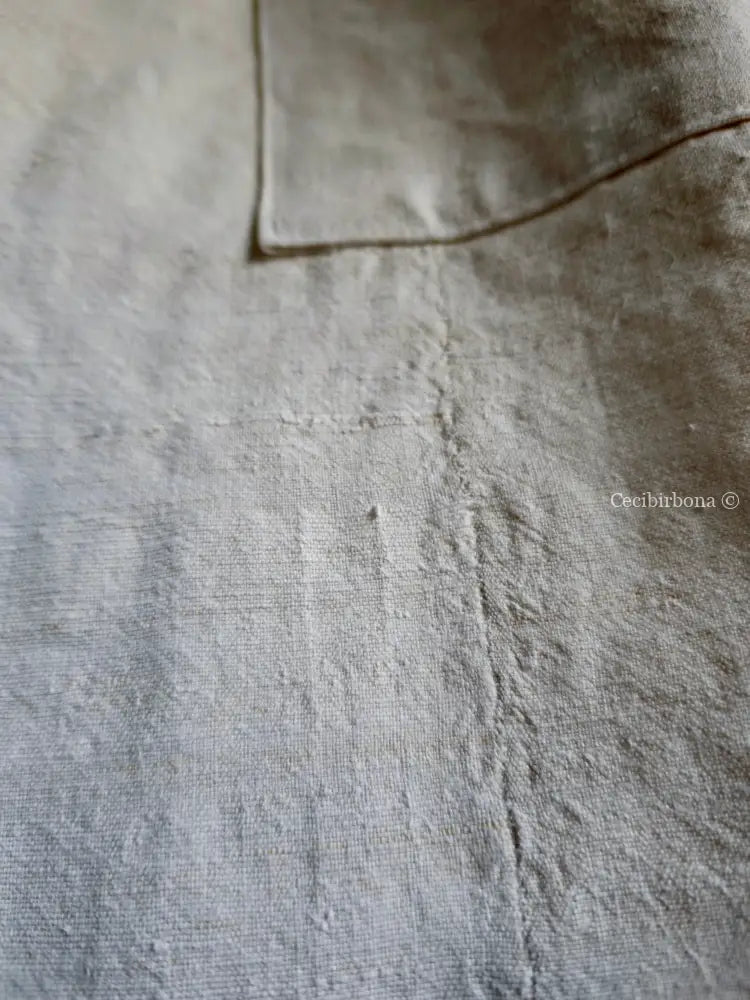 Grembiule in cotone e canapa con monogramma EF (Ref. 481) grembiule donna tessuti antichi