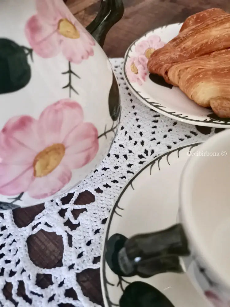 Grembiule in cotone rigato beige e rosso scuro (Ref. 28) grembiule donna tessuti moderni