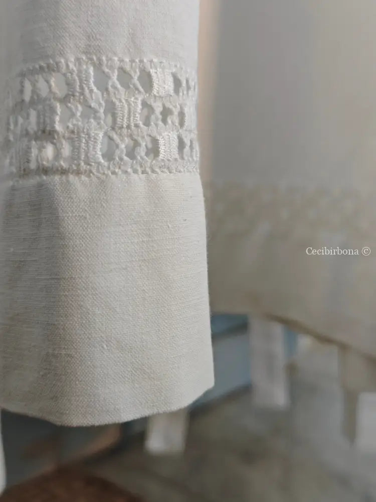 Grembiule in cotone vintage con sfilatura (Ref. 497) grembiule donna in tessuto antico