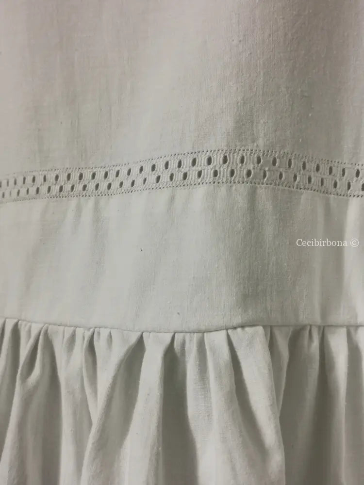 Grembiule in cotone vintage con sfilatura (Ref. 55) grembiule donna in tessuto antico