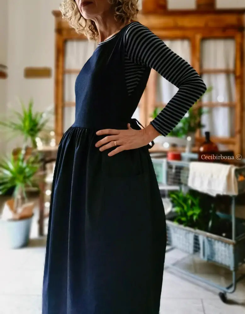Grembiule in denim blu (Ref. 387) grembiule donna tessuti moderni