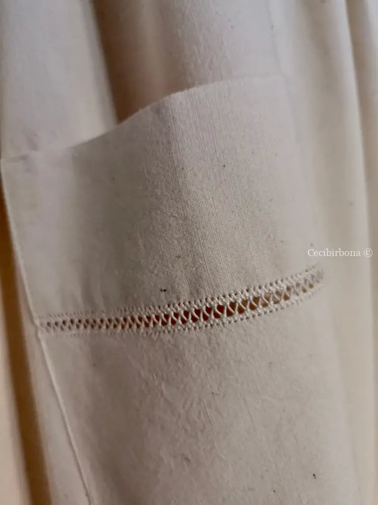 Grembiule in ghinea con sfilatura grembiule donna antico