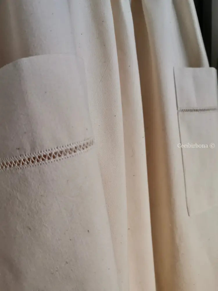 Grembiule in ghinea con sfilatura grembiule donna antico