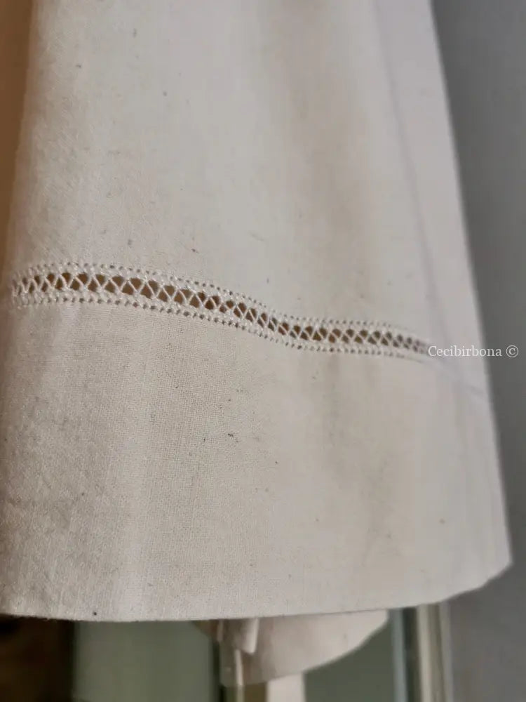 Grembiule in ghinea con sfilatura grembiule donna antico