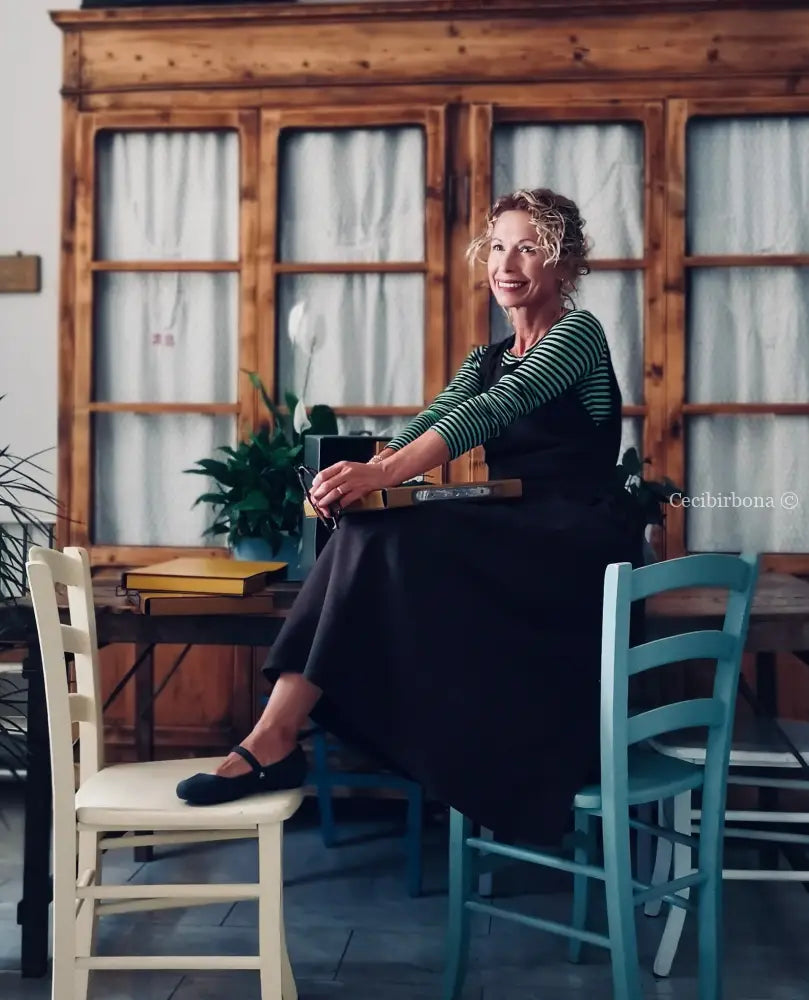 Grembiule in lana marrone (Ref. 407) grembiule donna tessuti moderni