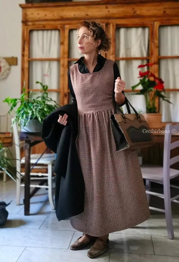 Grembiule in lana pied de poule (Ref. 461) grembiule donna tessuti moderni