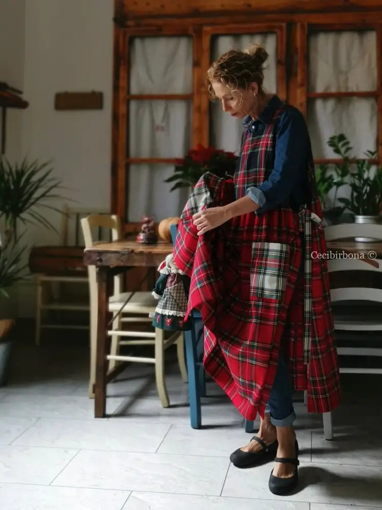 Grembiule in lana tartan patchwork (Ref. 361) Grembiule donna