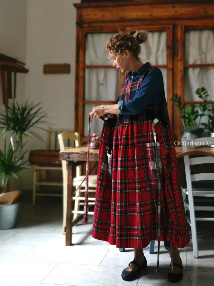Grembiule in lana tartan patchwork (Ref. 361) Grembiule donna