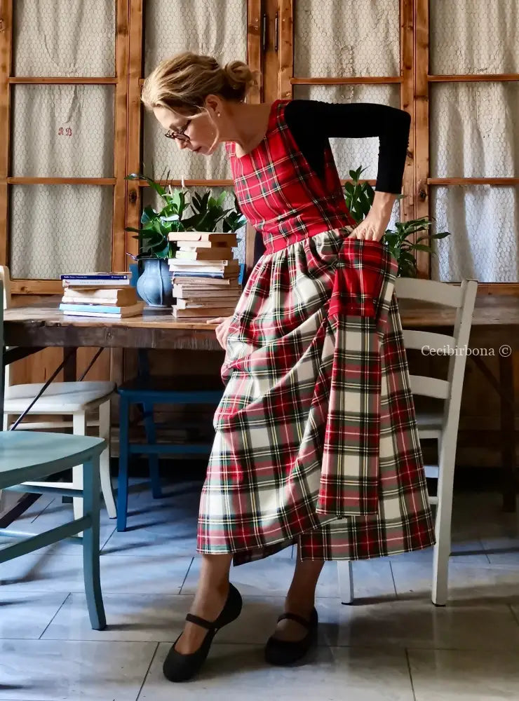 Grembiule in lana tartan patchwork (Ref. 370) grembiule donna tessuti moderni