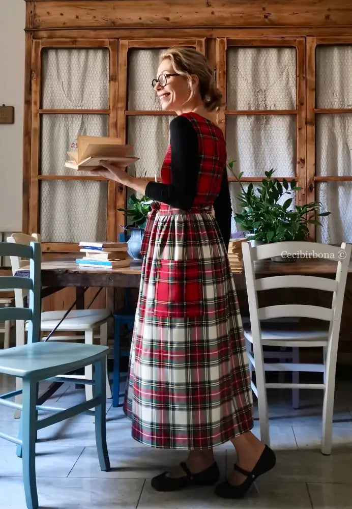 Grembiule in lana tartan patchwork (Ref. 370) grembiule donna tessuti moderni