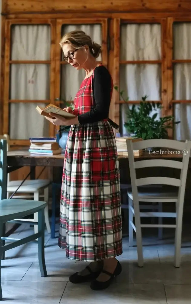Grembiule in lana tartan patchwork (Ref. 370) grembiule donna tessuti moderni