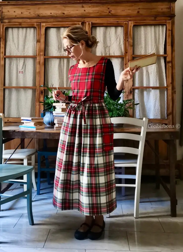 Grembiule in lana tartan patchwork (Ref. 370) grembiule donna tessuti moderni