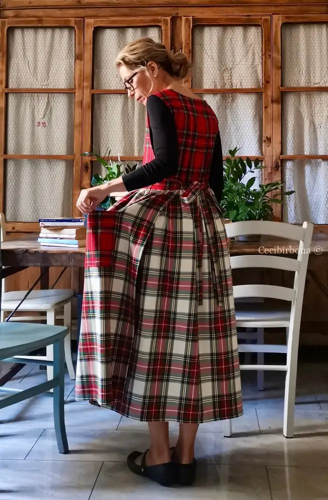 Grembiule in lana tartan patchwork (Ref. 370) grembiule donna tessuti moderni