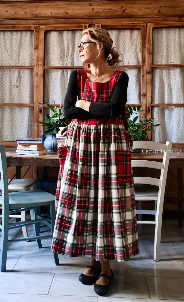 Grembiule in lana tartan patchwork (Ref. 370) grembiule donna tessuti moderni