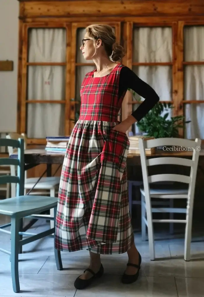 Grembiule in lana tartan patchwork (Ref. 370) grembiule donna tessuti moderni
