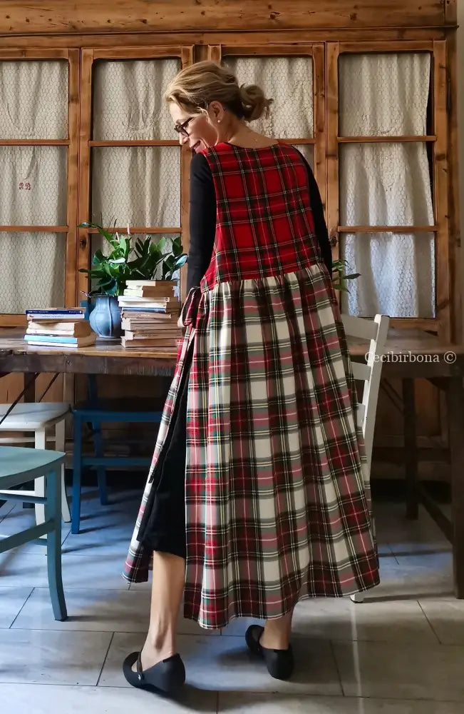 Grembiule in lana tartan patchwork (Ref. 370) grembiule donna tessuti moderni