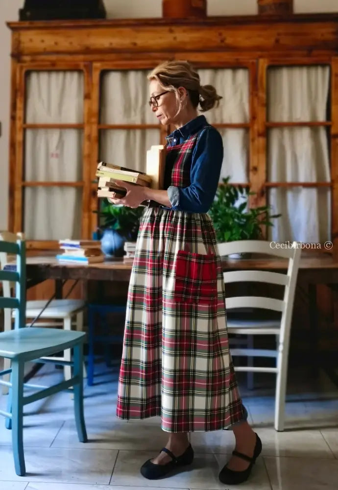 Grembiule in lana tartan patchwork (Ref. 371) grembiule donna tessuti moderni