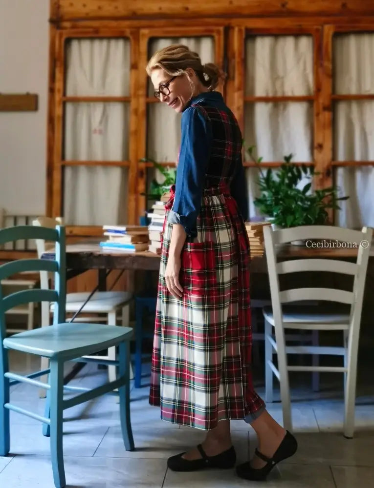 Grembiule in lana tartan patchwork (Ref. 371) grembiule donna tessuti moderni