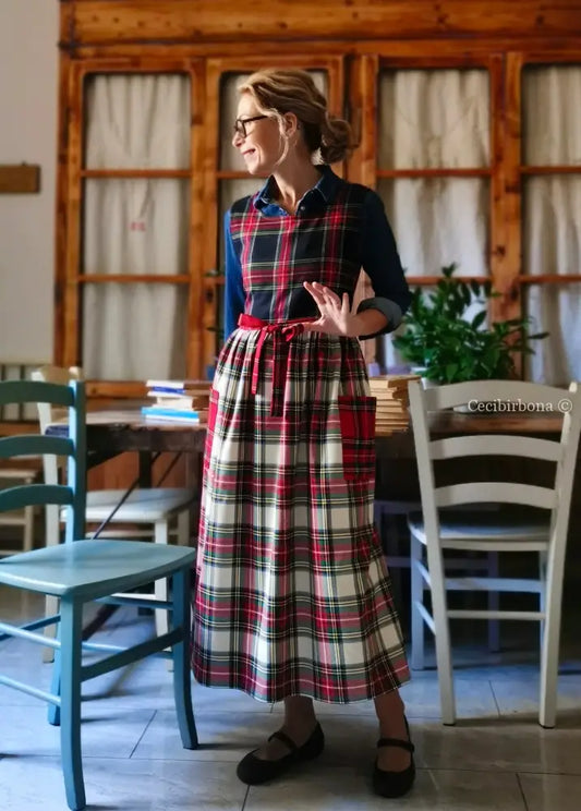 Grembiule in lana tartan patchwork (Ref. 371) grembiule donna tessuti moderni