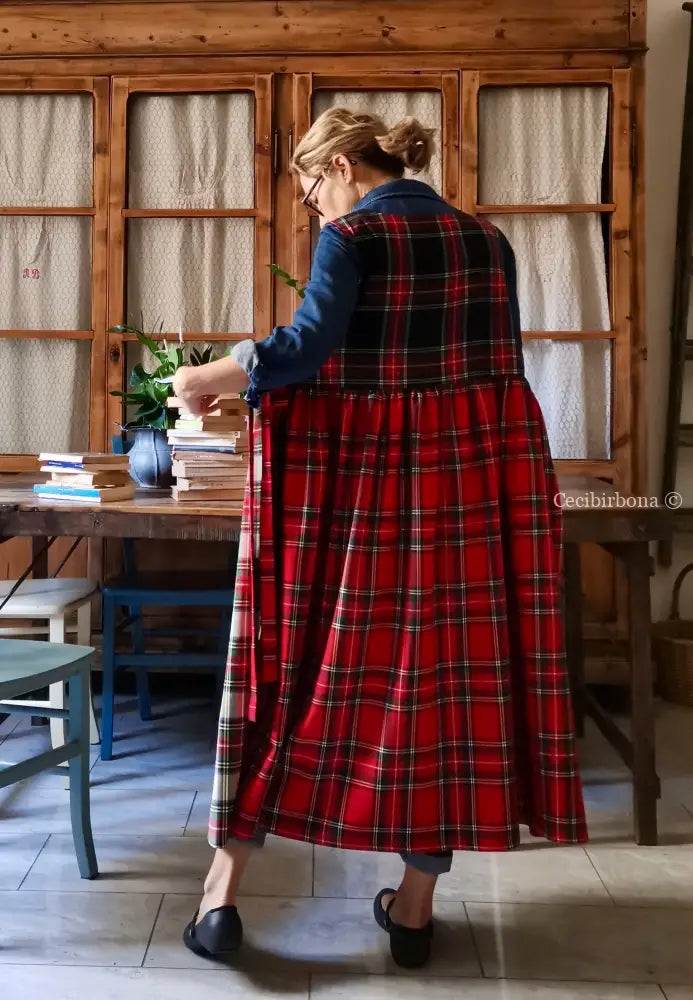 Grembiule in lana tartan patchwork (Ref. 371) grembiule donna tessuti moderni