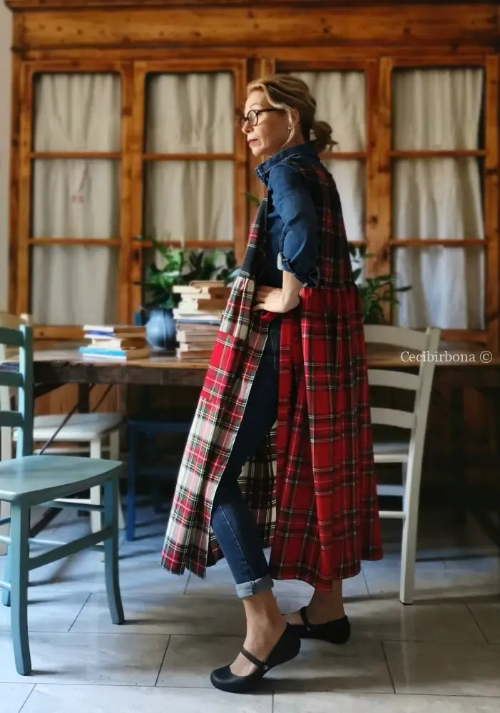 Grembiule in lana tartan patchwork (Ref. 371) grembiule donna tessuti moderni