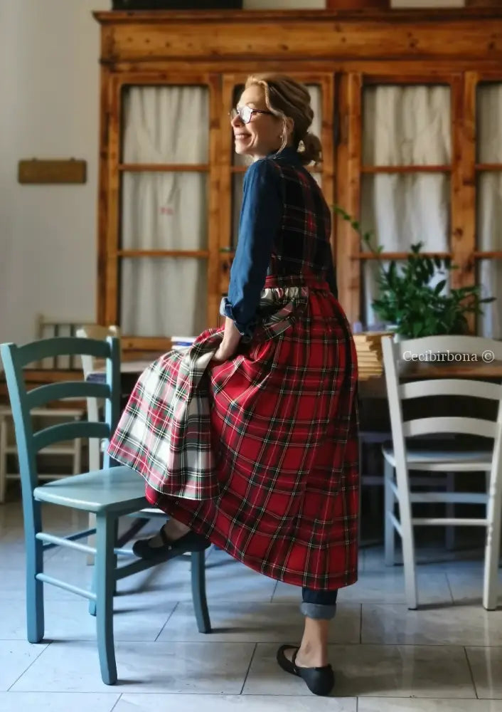 Grembiule in lana tartan patchwork (Ref. 371) grembiule donna tessuti moderni