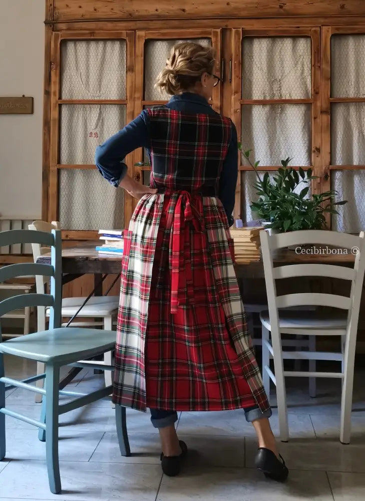 Grembiule in lana tartan patchwork (Ref. 371) grembiule donna tessuti moderni